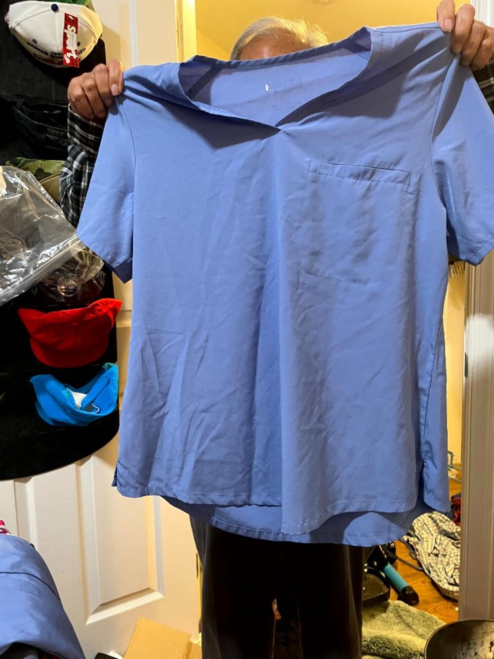 MATRIX BLUE SCRUB TOP SIZE LARGE MINT CONDITION